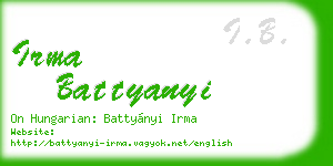 irma battyanyi business card